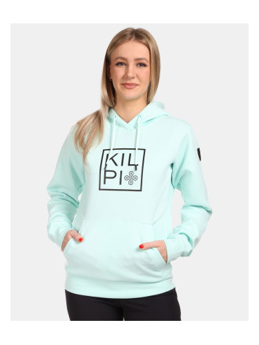 Women's cotton hooded sweatshirt Kilpi NIKY-W Mint