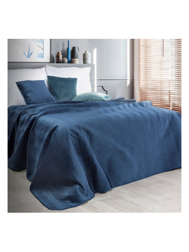 Eurofirany Unisex's Bedspread 423450 Navy Blue