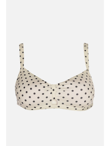 Trendyol White Polka Dot Bikini Top