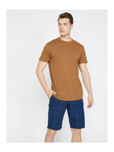 Koton Pocket Detailed, Geometric Pattern Slim Fit Shorts