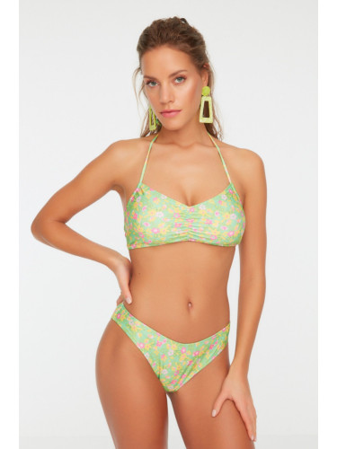 Trendyol Crispy Floral Print Bikini Bottoms