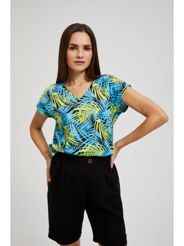 Marisse Women's Blouse L-Ts-4408 Turquoise