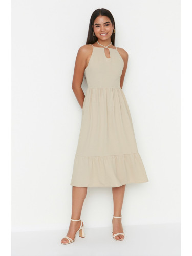 Trendyol Stone Collar Detailed Woven Dress