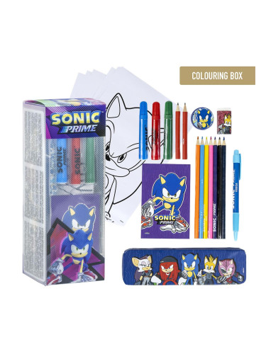 COLOURING STATIONERY SET SONIC PRIME