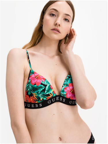 Black and green floral bikini top Guess - Women's