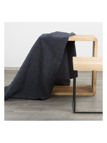 Eurofirany Unisex's Blanket 416149 Navy Blue