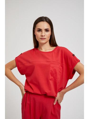 Marisse Women's Blouse L-Ts-4417 Red