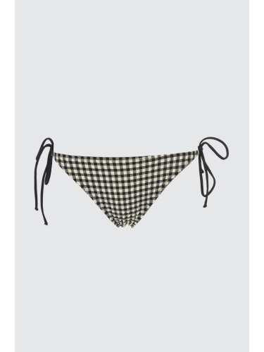 Trendyol Plaid Textured Bikini bottom