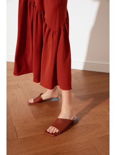 Trendyol Taba Blunt Nosed Women's Slippers