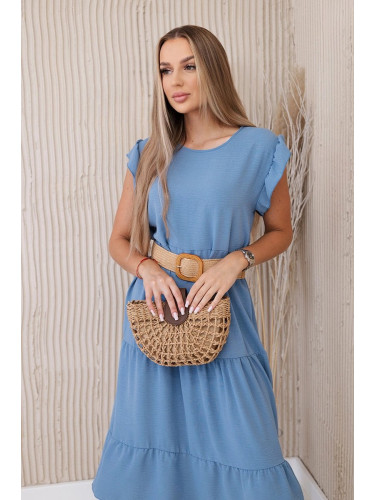 Dress with ruffles denim