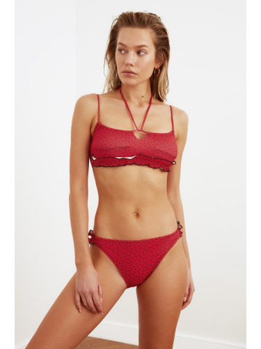 Trendyol Bikini Top - Orange - Polka dot