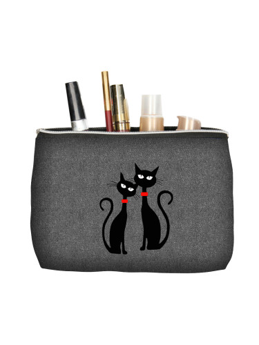 Bertoni Unisex's Cosmetic Bag Solo Czarne Koty