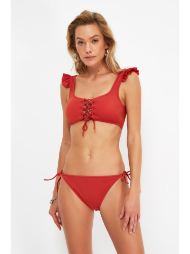 Trendyol Bikini Bottom - Braun - Unifarben