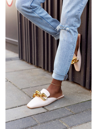 Boto Дамски чехли с верижка Бежови Call On Me