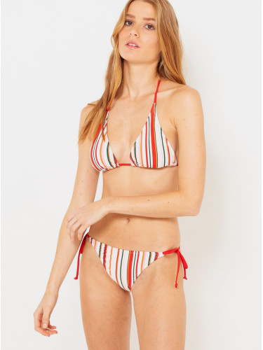 Red-cream striped bikini bottoms CAMAIEU
