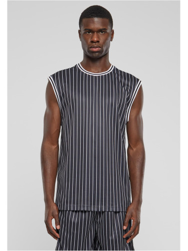 Men's Striped Mesh tank top white/black