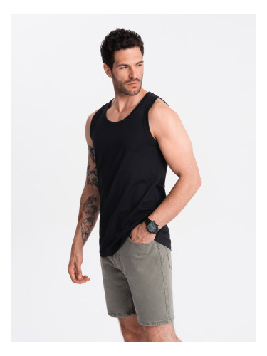 Ombre Men's BASIC cotton tank top - black