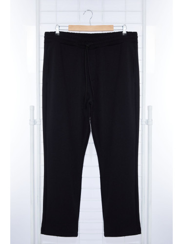 Trendyol Black Regular Cut Basic Plus Size Sweatpants