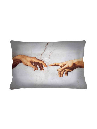 Bertoni Home Unisex's Rectangular Pillow Michelangelo Elegance Print Stworzenie Adama