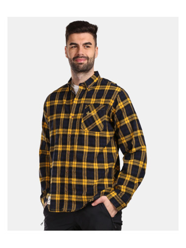 Men's sports flannel shirt Kilpi FLANNY-M Yellow