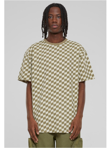 Men's T-shirt Oversized Check khaki