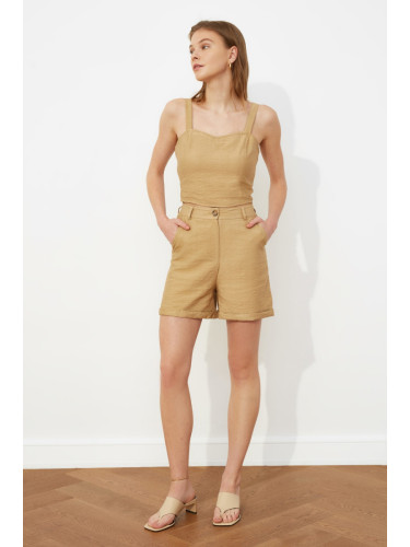 Trendyol Beige Basic Shorts & Bermuda