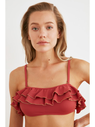 Дамски бански горнище Trendyol Frill detailed