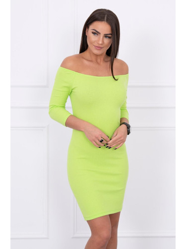 Fitted dress - ribbed kiwi