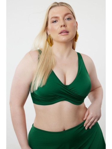 Trendyol Curve Emerald Green Bikini Top