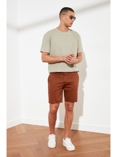 Trendyol Camel Men's Slim Fit Chino Shorts & Bermuda