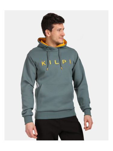 Men's cotton hooded sweatshirt Kilpi SALAMANA-M Dark green