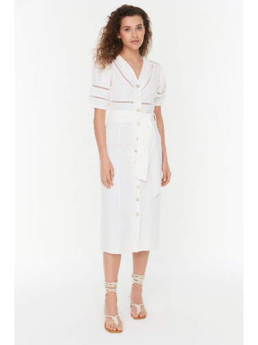 Дамска рокля  Trendyol Ecru