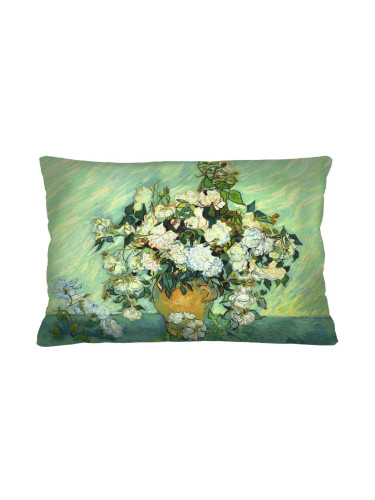 Bertoni Home Unisex's Rectangular Pillow Van Gogh Elegance Print Róże