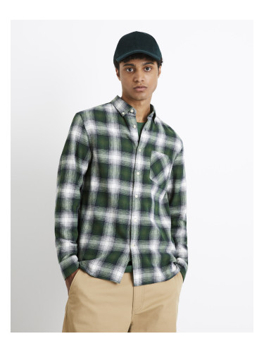 Celio Flannel Plaid Shirt Camulto - Men's