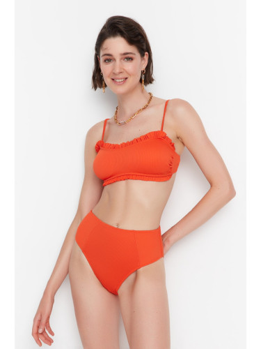 Trendyol Red High Waist Bikini Bottoms