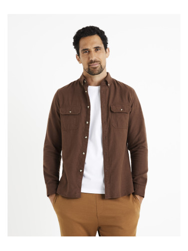 Celio Flannel Shirt Caoflacko - Men's