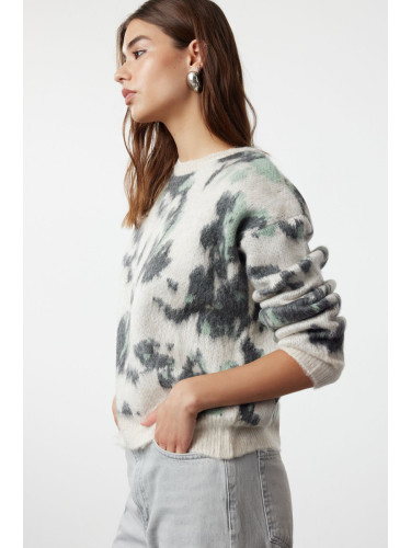 Trendyol Stone Soft Textured Crew Neck Knitwear Sweater