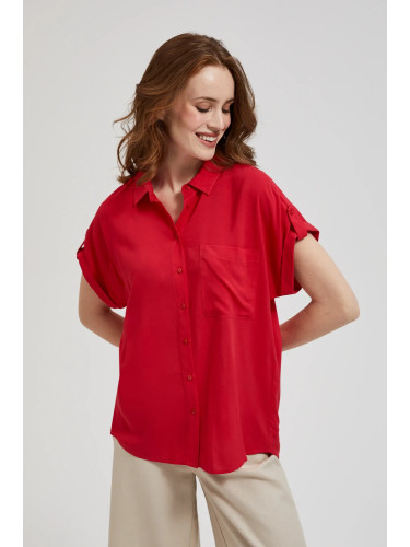 Women's shirt with pocket MOODO - red