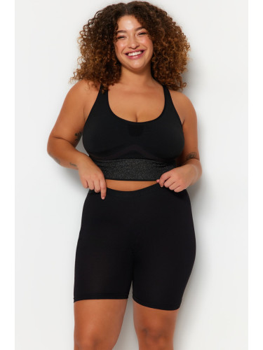 Trendyol Curve Black Knitted Short Leggings