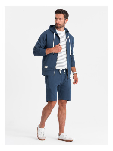 Ombre Men's sweatshirt set unbuttoned sweatshirt + shorts
