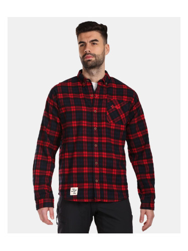 Men's sports flannel shirt Kilpi FLANNY-M Red