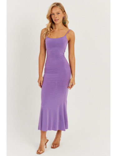 Cool & Sexy Women's Lilac Strappy Maxi Dress