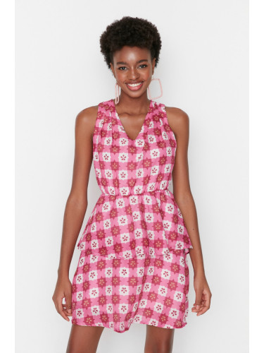Trendyol Pink Ruffle Dress