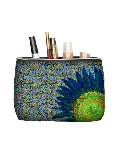 Bertoni Unisex's Cosmetic Bag Solo Blue Flower