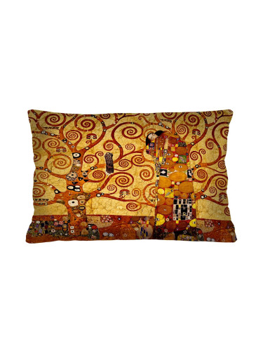 Bertoni Home Unisex's Rectangular Pillow Klimt Elegance Print Golden Tree