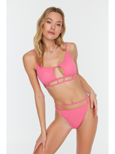 Trendyol Pink Tie Detailed Bikini Bottom