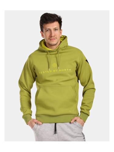 Men's cotton hooded sweatshirt Kilpi TOMAR-M Green