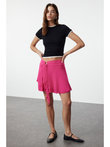 Trendyol Fuchsia Ruffle Detailed Flounce Skirt