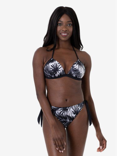 White-and-black women's patterned bikini top DORINA Bako