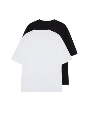 Trendyol 2-Pack Black and White Oversize/Wide-Fit T-shirt